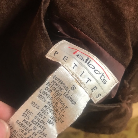Talbots Brown Suede Leather Jacket - Picture 4 of 4